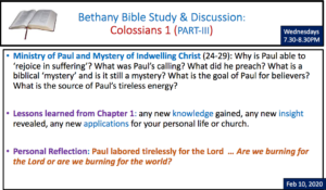 Colossians 1 - Part III  |  Colossians 2 - Part I