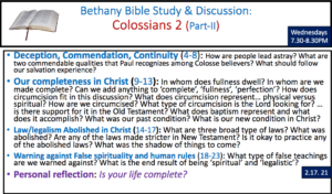 Colossians 2 - Part II