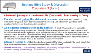 Colossians 3 - Part II