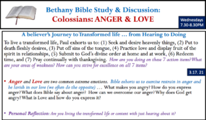 Colossians (Anger & Love) - Part I