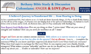 Colossians (Anger & Love) - Part II