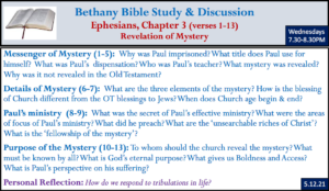 Ephesians 3 (Revelation of Mystery) - Part I