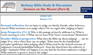 Matthew 7 (Judge Not) - Part VIII