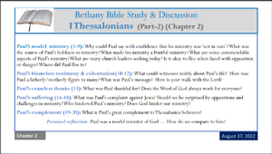 1 Thessalonians - Part II