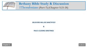 1 Thessalonians - Part VIII