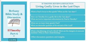 2 Timothy - Review & Reflection