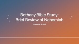 Nehemiah - Review
